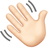 Waving Hand: Light Skin Tone, the design in this release