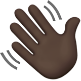 Waving Hand: Dark Skin Tone, the design in this release