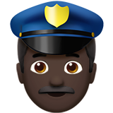 Man Police Officer: Dark Skin Tone, the design in this release