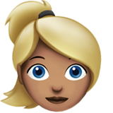 Woman: Medium Skin Tone, Blond Hair, the design in this release
