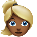 Woman: Medium-Dark Skin Tone, Blond Hair, the design in this release