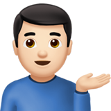 Man Tipping Hand: Light Skin Tone, the design in this release