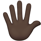 Hand with Fingers Splayed: Dark Skin Tone, the design in this release
