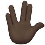 Vulcan Salute: Dark Skin Tone, the design in this release