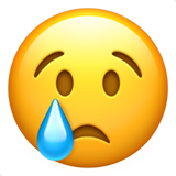 Crying Face as drawn by Apple in iOS 10.0