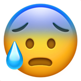 冷や汗青ざめ as drawn by Apple in iOS 10.0