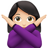 Woman Gesturing NO: Light Skin Tone, the design in this release