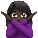 Woman Gesturing NO: Dark Skin Tone, the design in this release