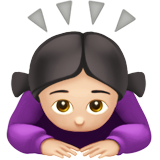 Woman Bowing: Light Skin Tone, the design in this release