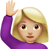 Woman Raising Hand: Medium-Light Skin Tone, the design in this release