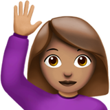 Woman Raising Hand: Medium Skin Tone, the design in this release