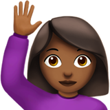 Woman Raising Hand: Medium-Dark Skin Tone, the design in this release