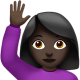 Woman Raising Hand: Dark Skin Tone, the design in this release