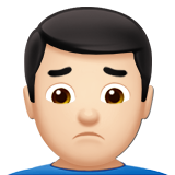 Man Frowning: Light Skin Tone, the design in this release