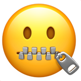 Zipper-Mouth Face as drawn by Apple in iOS 10.0
