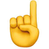 Index Pointing up as drawn by Apple in iOS 10.0