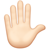 Raised Hand: Light Skin Tone, the design in this release
