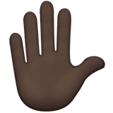Raised Hand: Dark Skin Tone, the design in this release