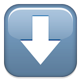 Down Arrow as drawn by Apple in iOS 10.0