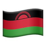 Flag: Malawi as drawn by Apple in iOS 10.2