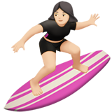 Woman Surfing: Light Skin Tone, the previous design