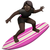 Woman Surfing: Dark Skin Tone, the previous design