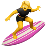 Woman Surfing, the previous design