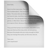 Page Facing up as drawn by Apple in iOS 10.2