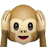 Hear-No-Evil Monkey as drawn by Apple in iOS 10.2