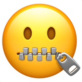 Zipper-Mouth Face as drawn by Apple in iOS 10.2