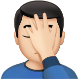Man Facepalming: Light Skin Tone, the design in this release