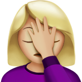 Woman Facepalming: Medium-Light Skin Tone, the design in this release