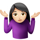 Woman Shrugging: Light Skin Tone, the design in this release