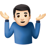 Man Shrugging: Light Skin Tone, the design in this release