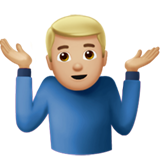 Man Shrugging: Medium-Light Skin Tone, the design in this release