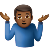 Man Shrugging: Medium-Dark Skin Tone, the design in this release
