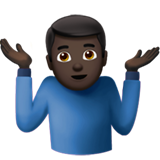 Man Shrugging: Dark Skin Tone, the design in this release