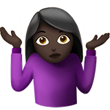 Person Shrugging: Dark Skin Tone, the design in this release