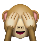 See-No-Evil Monkey as drawn by Apple in iOS 10.3