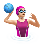 Woman Playing Water Polo: Light Skin Tone, the previous design