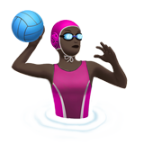 Woman Playing Water Polo: Dark Skin Tone, the previous design