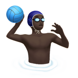 Person Playing Water Polo: Dark Skin Tone, the previous design