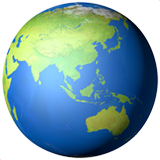 Globe Showing Asia-Australia, the previous design