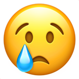 Crying Face as drawn by Apple in iOS 11.1