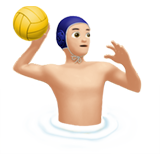 Person Playing Water Polo: Light Skin Tone, the design in this release