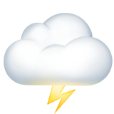 Cloud with Lightning as drawn by Apple in iOS 11.3