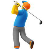 Person Golfing as drawn by Apple in iOS 11.3
