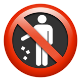 No Littering as drawn by Apple in iOS 11.3