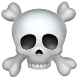 Skull and Crossbones as drawn by Apple in iOS 11.3