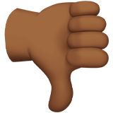 thumbs down: medium-dark skin tone — Apple